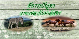 ๑๑๑. คัทรภปัญหา ว่าด้วยลากับม้าอัสดร