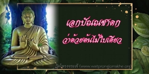 ๑๔๙. เอกปัณณชาดก ว่าด้วยต้นไม้ใบเดียว