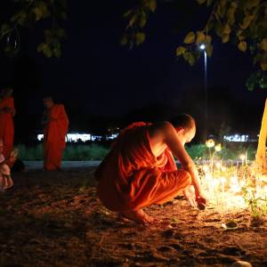 ห่มผ้าต้นพระศรีมหาโพธิ์ วันเข้าพรรษา 66